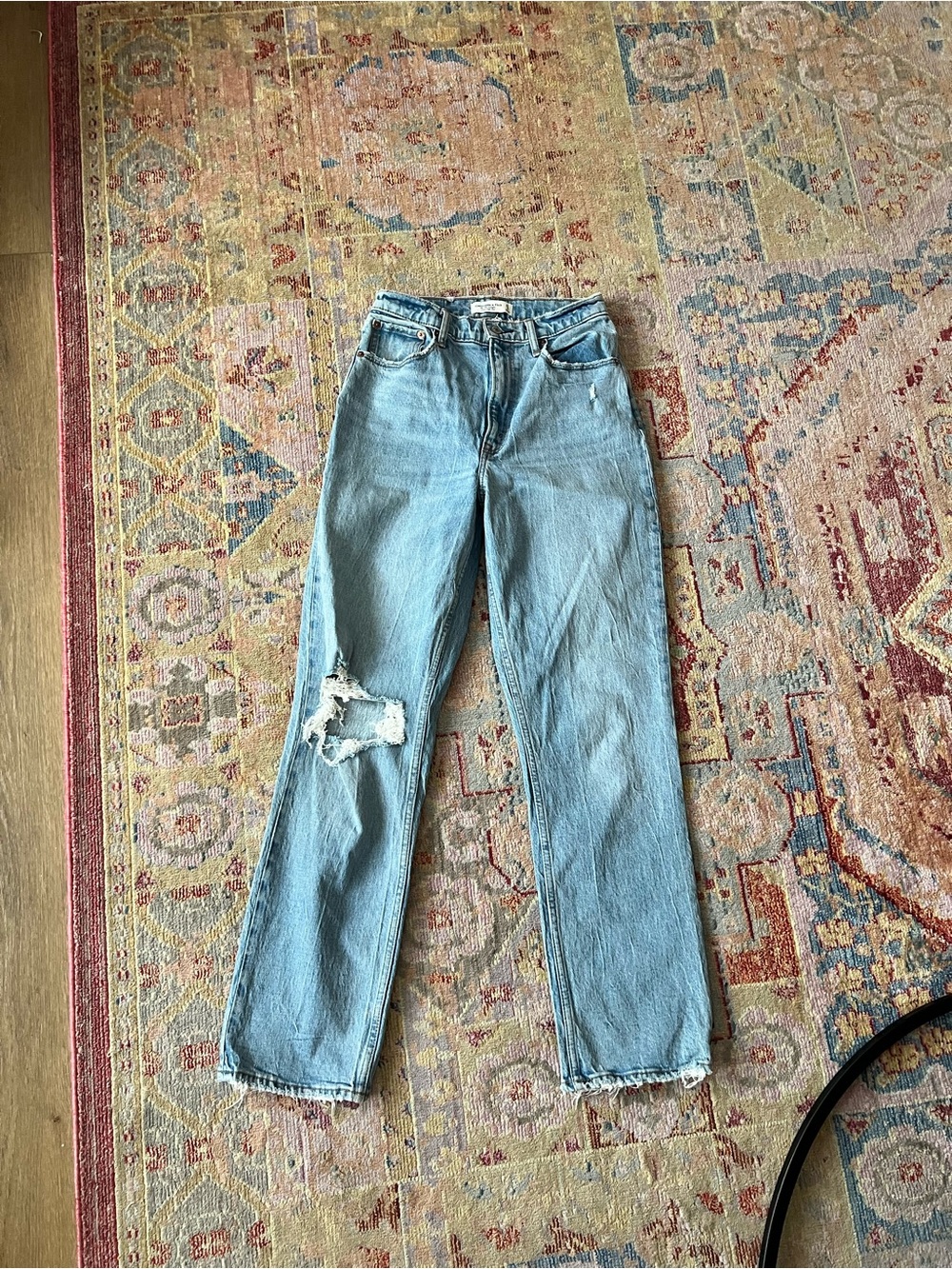 Abercrombie & Fitch The ‘90s straight ultra high rise denim jeans sz 27